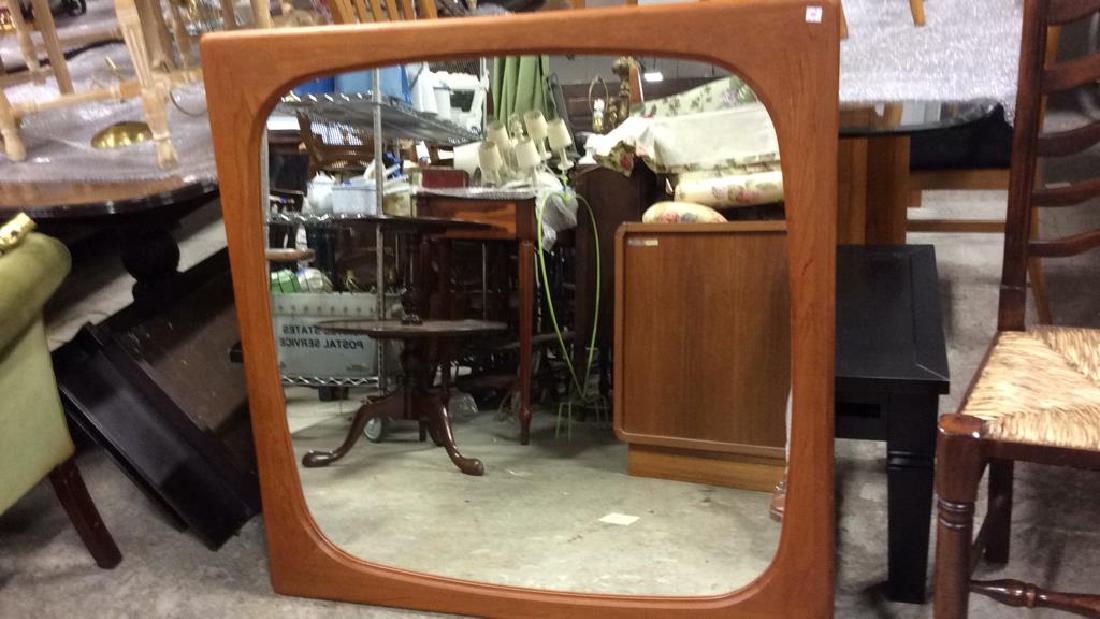 Danish Style Wood Framed Mirror (1 of 6)