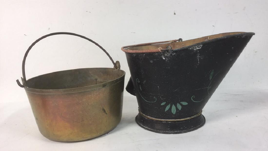 Group Lot 2 Iron Cookware and Fireplace Coal Hod (1 of 10)
