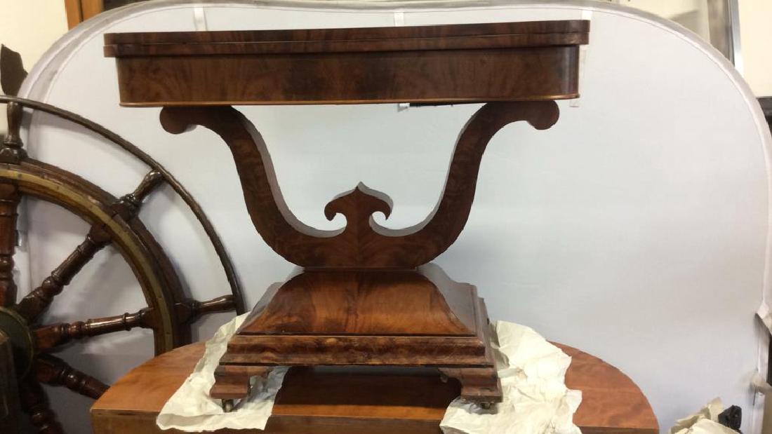 Antique Mahogany Empire Flip Top Table (1 of 11)