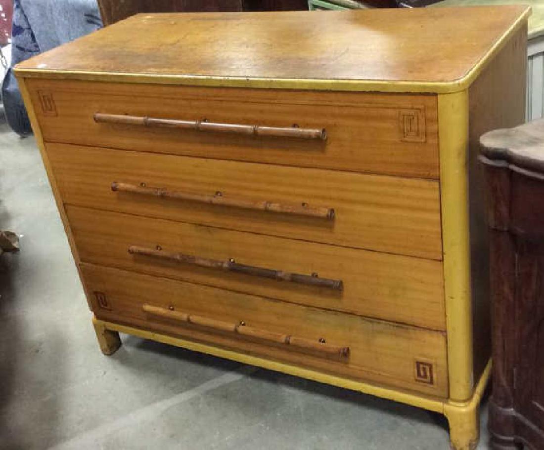 Vintage Birds Eye Maple Bamboo Dresser (1 of 10)