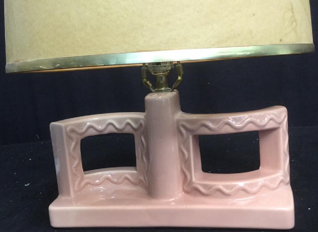 Vintage Pink Ceramic Wave Form able Lamp (1 of 7)