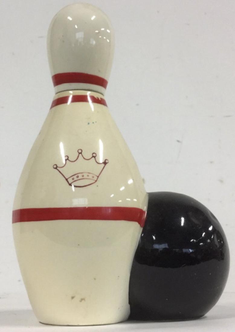 Vintage Ceramic Bowling Pin and Ball (1 of 6)