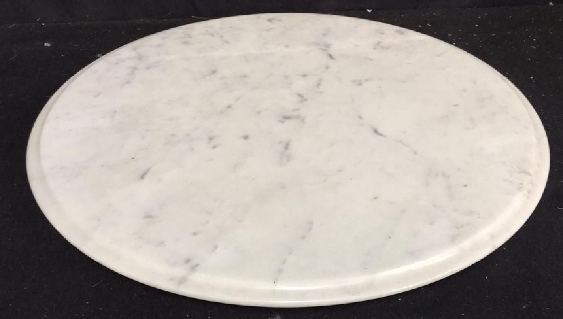 White Marble Round Lazy Susan (1 of 3)