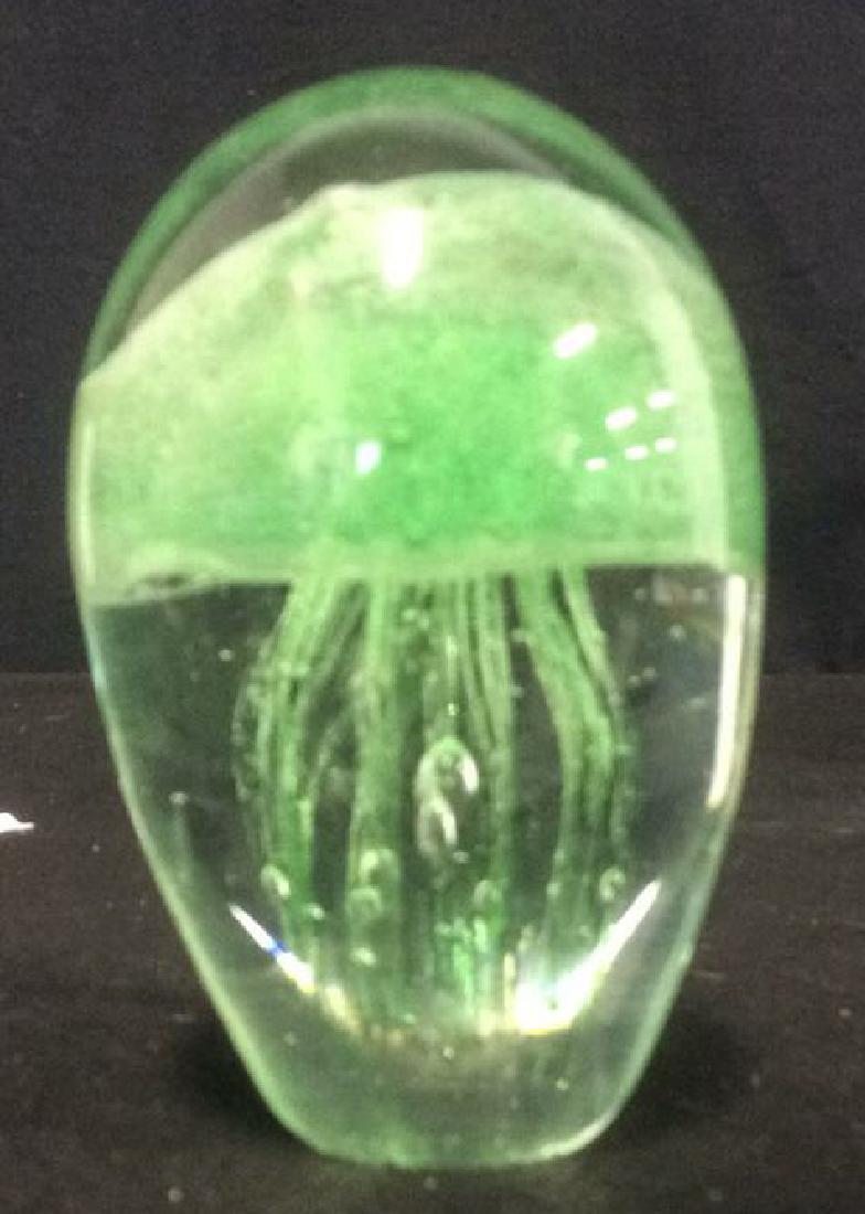 Vibrant Green InvertedTeardrop Glass Sculpture (1 of 4)