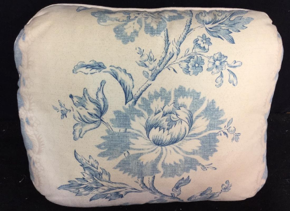 Floral Blue and White Throw Pillow (1 of 6)