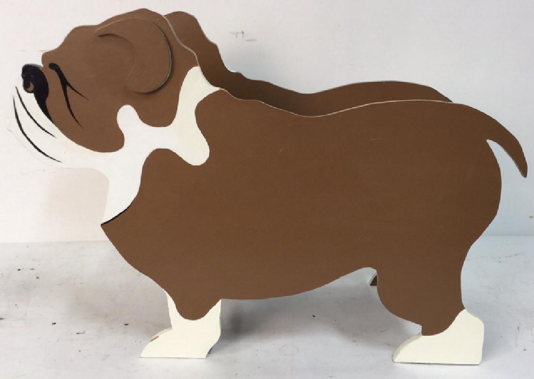 Folk Art Wooden Bulldog (1 of 7)