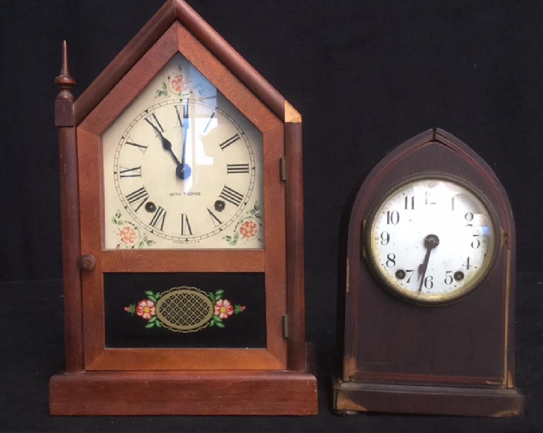 Group Lot Two Vintage Seth Thomas Keywound Clock (1 of 10)