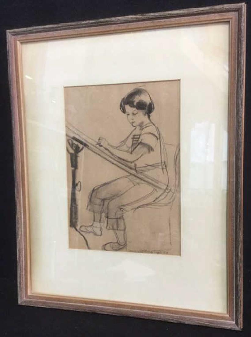 Original Pencil Charcoal Sketch Sandy Sketching (1 of 7)