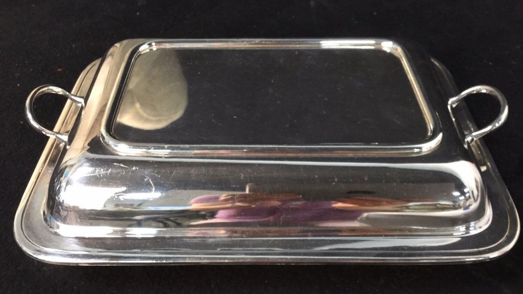 Silver Plate Serving Dish With Lid (1 of 7)