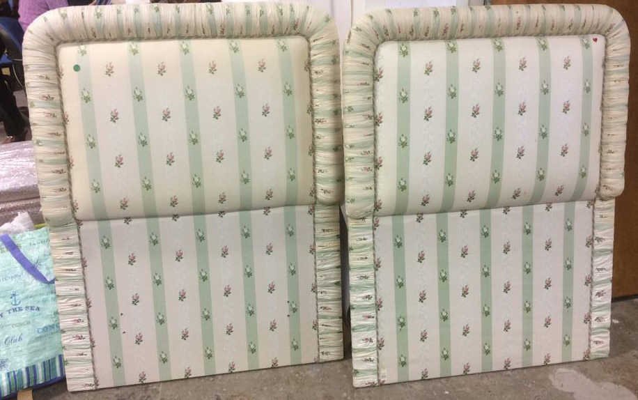 Shirred Upholstered Twin Headboards (1 of 10)