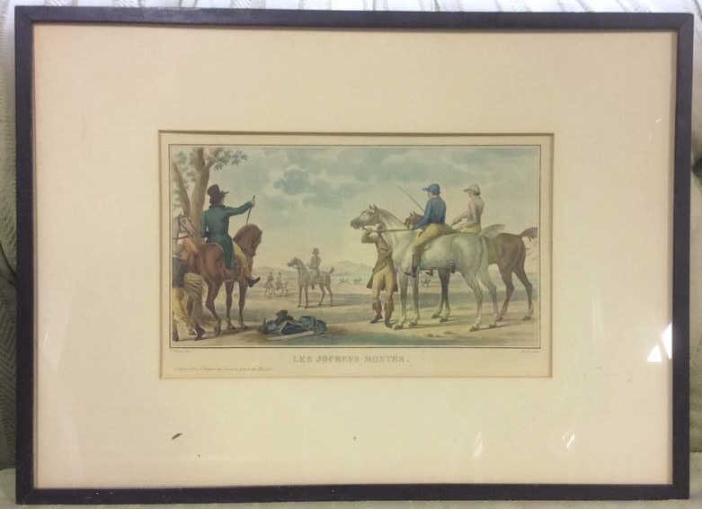 Vintage C. Vernet Les Jockeys Montes Etching (1 of 9)
