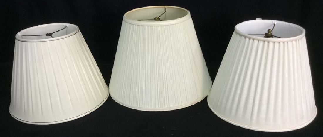 Group Lot 3 Empire Style Ivory Color Lamp Shades (1 of 8)
