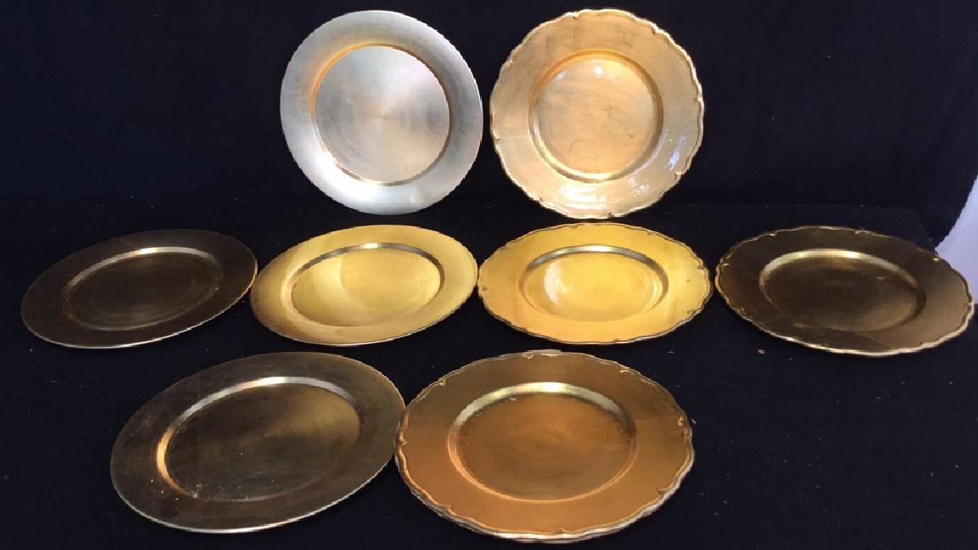 8 Gold Leaf Chargers (1 of 9)