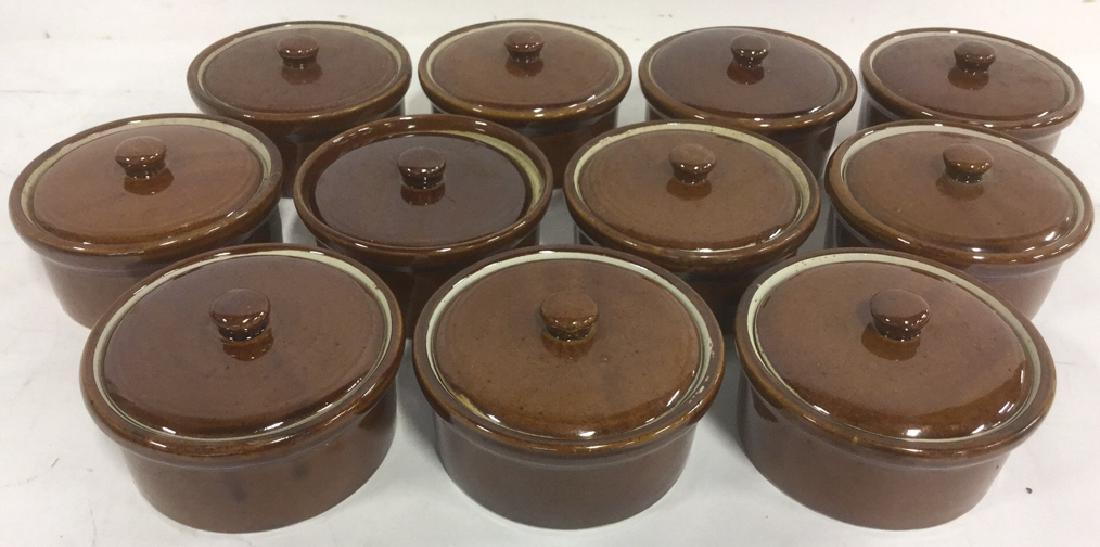 Lot of 11 Stoneware Individual Lidded Casseroles (1 of 6)