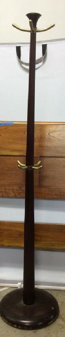 Vintage Brass Mahogany toned Coat Rack (1 of 7)