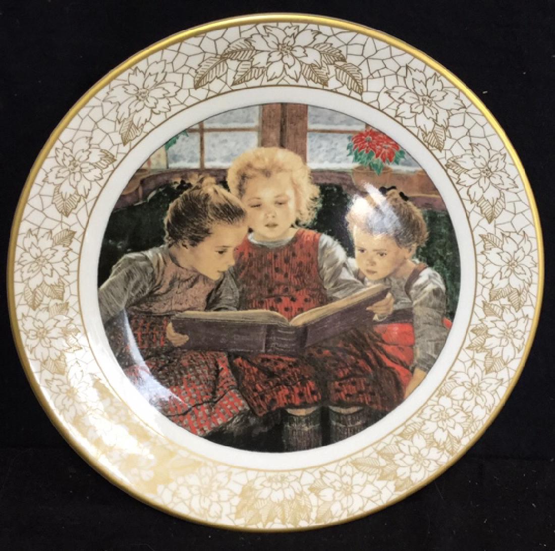 Museum Collections A Christmas Story China Plate: Vintage collectible bone china plate " A Christmas Story" by Museum Collections. Adapted from a painting by Walter Firle 1979 by The Edward Marshall Boehm Studios. Issue limited to 10,000 , made in En