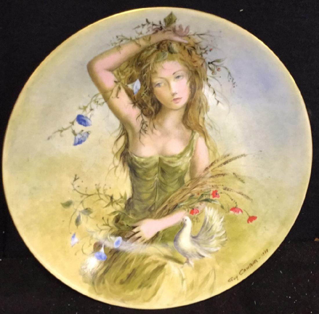 Girls Of The Season Limoge Plate By Guy Cambier (1 of 7)
