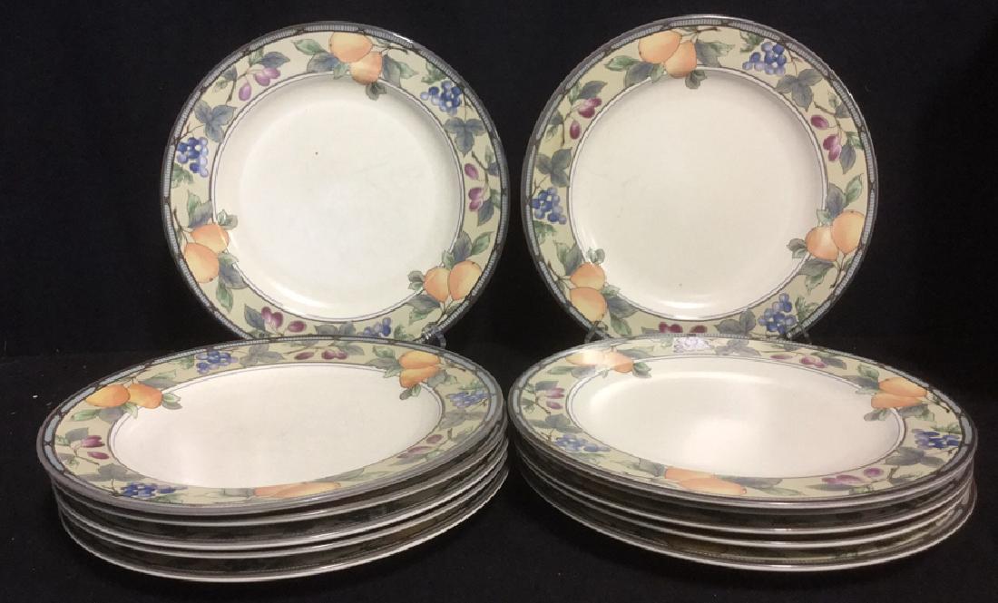 Lot 12 Mikasa Intaglio Garden Harvest Plates (1 of 5)