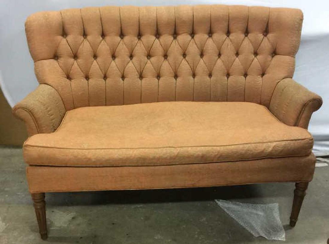 Signed Tufted Vintage Settee (1 of 9)