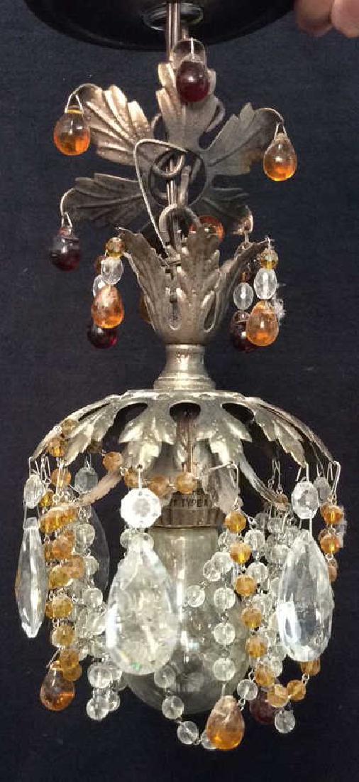 Metal and Beaded hanging light fixture (1 of 7)