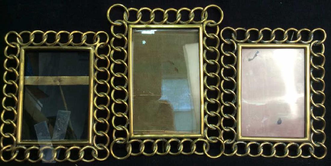Set 3 Antique Brass Link Frames (1 of 7)