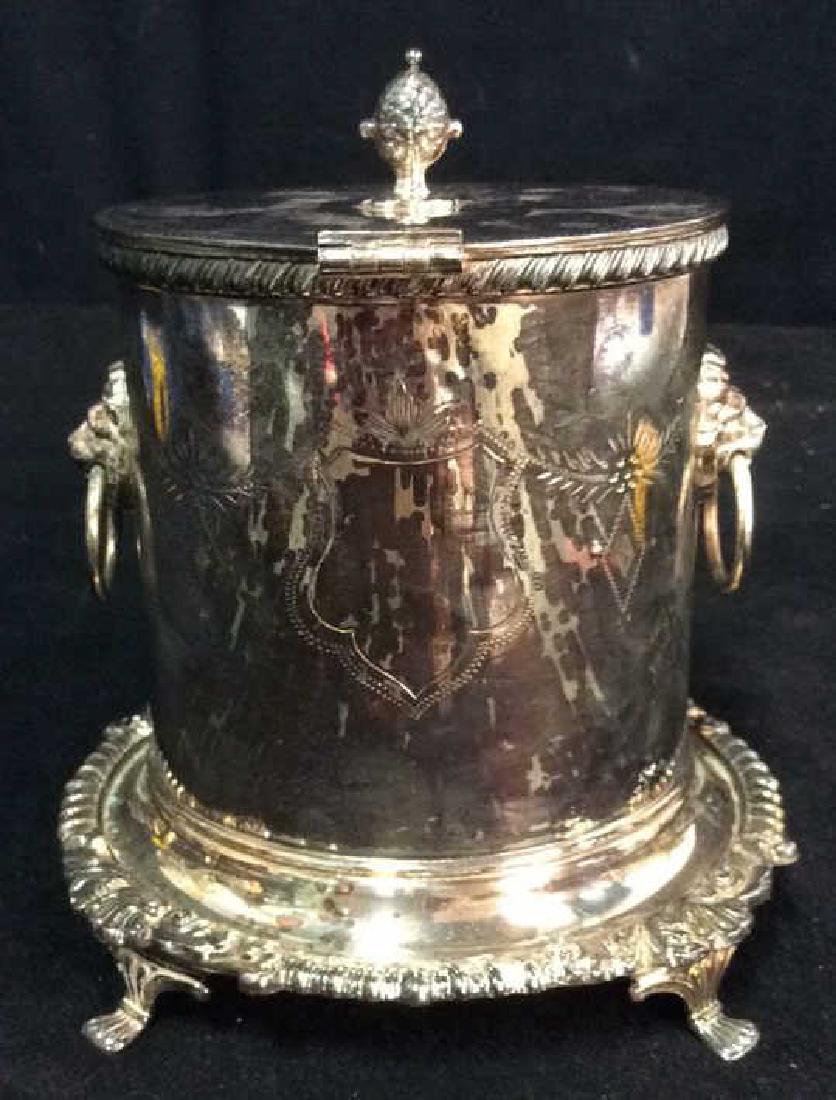 Antique English Silver Plate Biscuit Box (1 of 10)