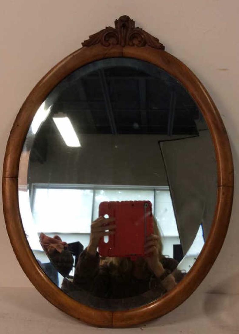 Antique Carved Oval Mirror (1 of 7)