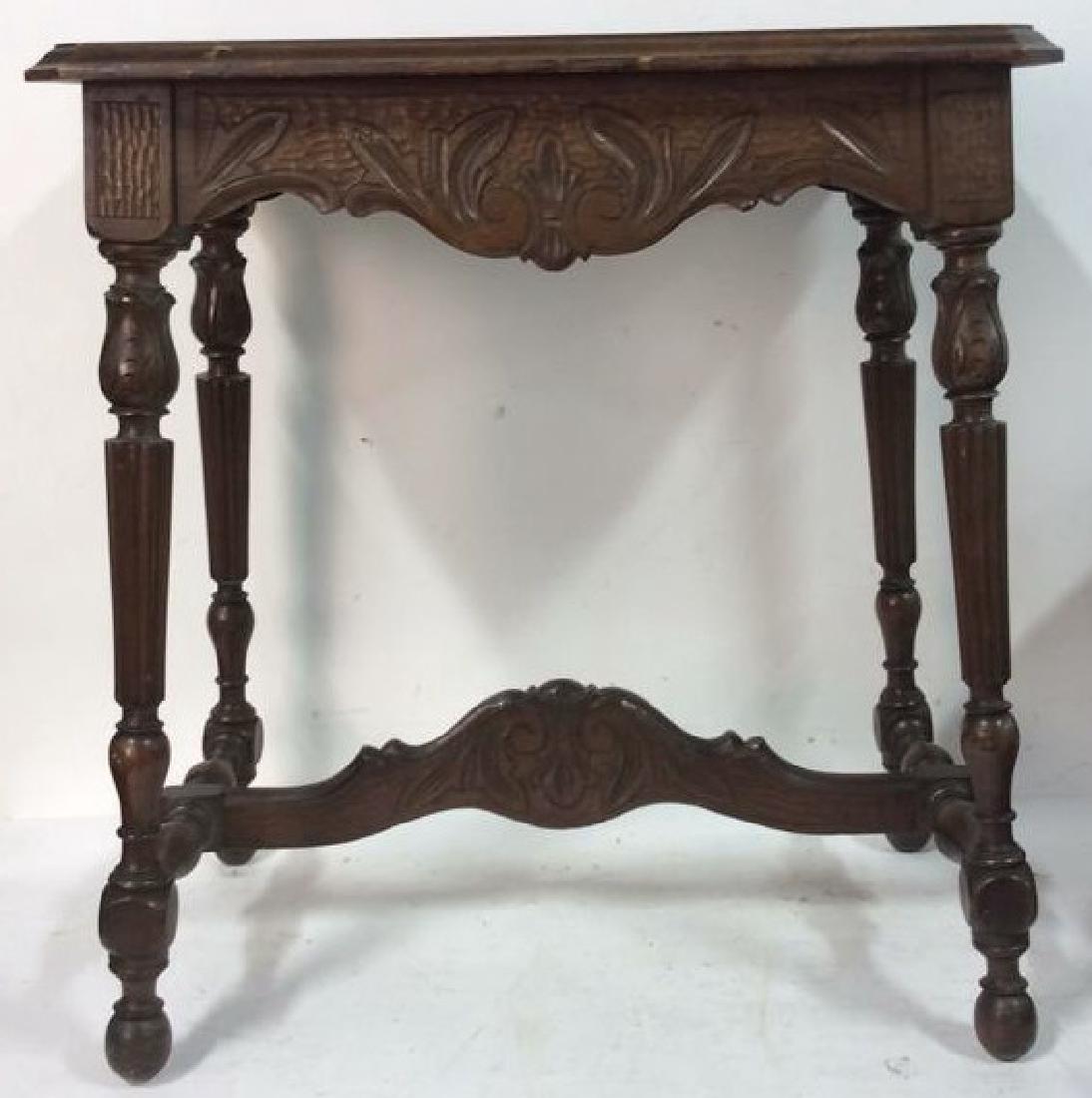 Carved Antique End Table (1 of 10)