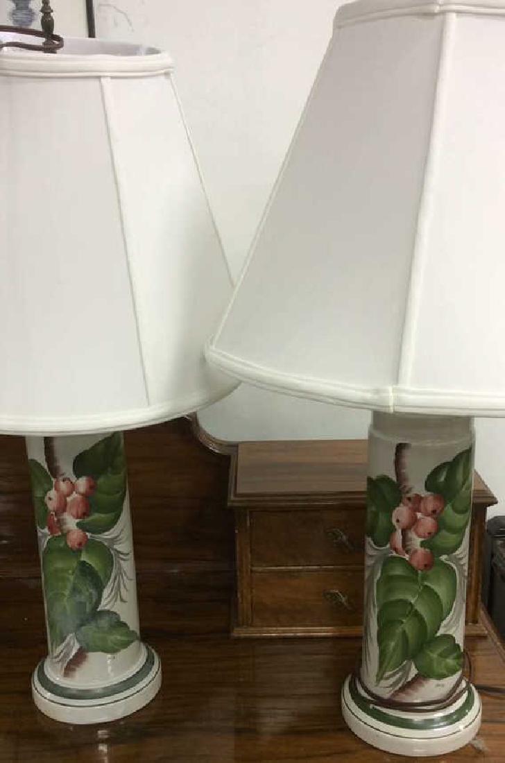Pair Signed painted Porcelain Lamps (1 of 8)