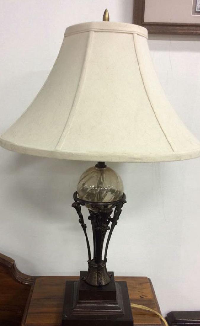 Vintage Metal Blown Glass Lamp (1 of 9)