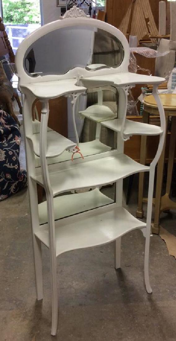 Art Nouveau Style Wood Mirror Display Shelf (1 of 7)