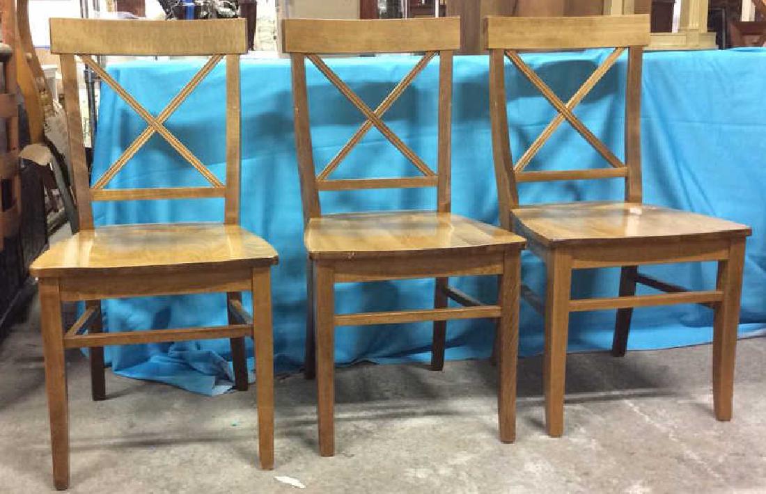 set 3 X-Back Side Chairs (1 of 9)