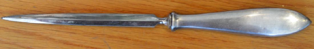Double Edged 9" Sterling Silver Letter Opener: Measures 9" Long