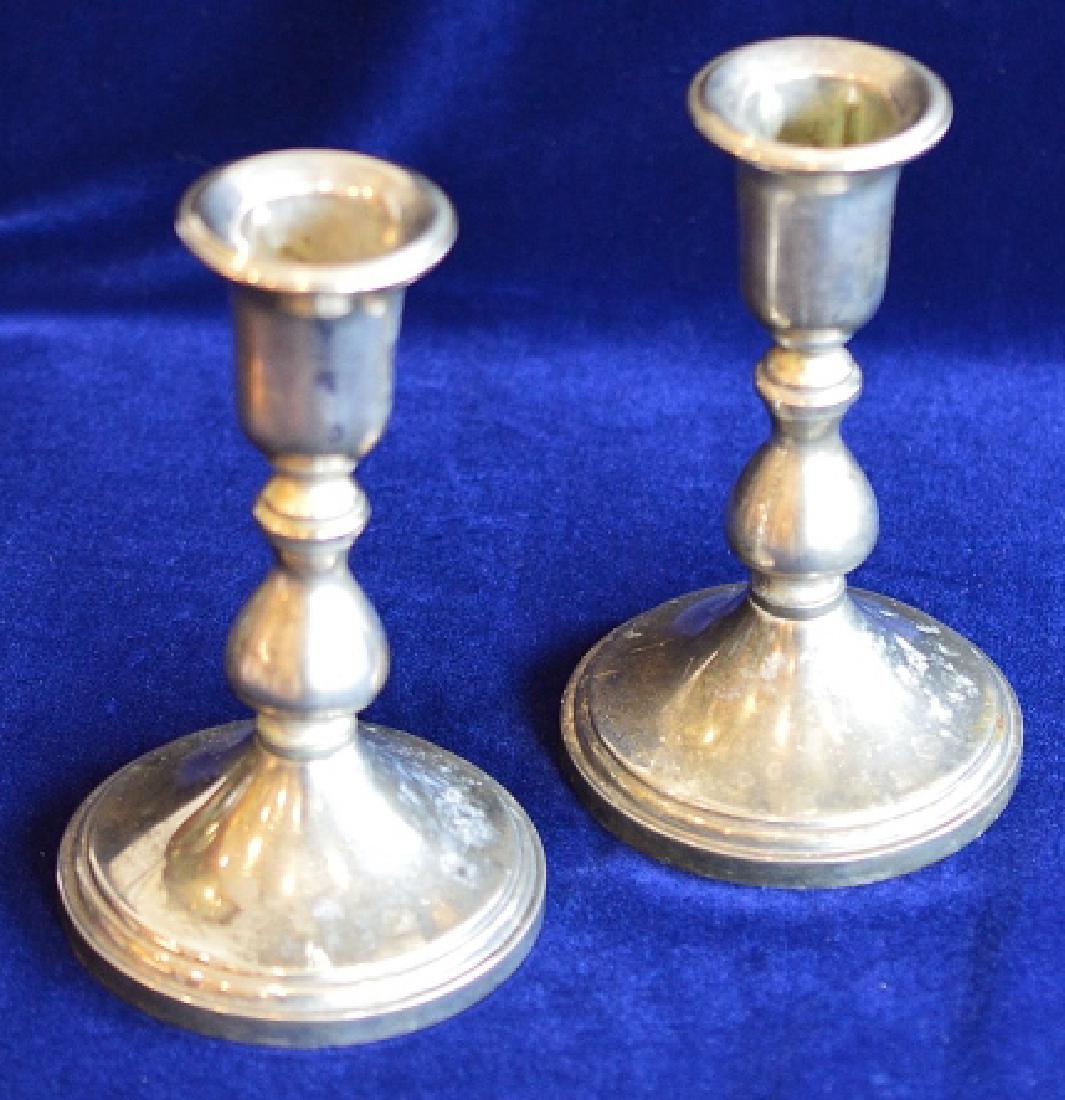 Pair of Pewter Candlestick Holders (1 of 3)
