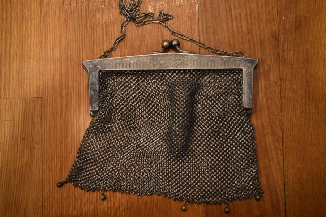 German Silver Victoria Metal Mesh Purse (1 of 1)