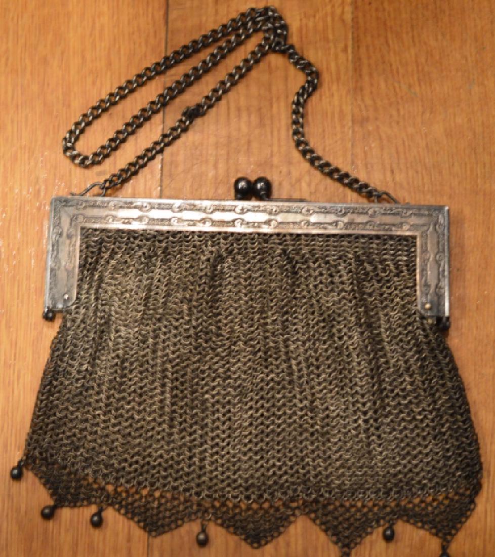 Vintage Victoria Metal Mesh Purse with Decorative (1 of 1)