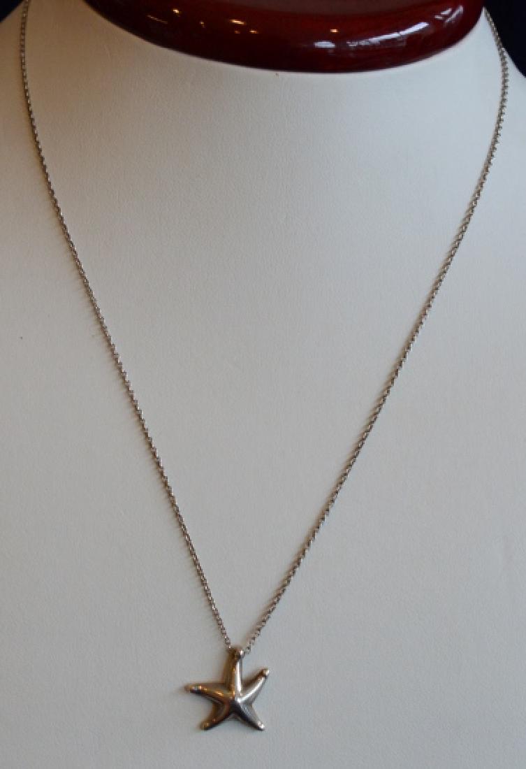 Elsa Perretti for Tiffany Sterling Silver Starfish: 16" Sterling Silver Chain, Made in Spain, Missing Pouch