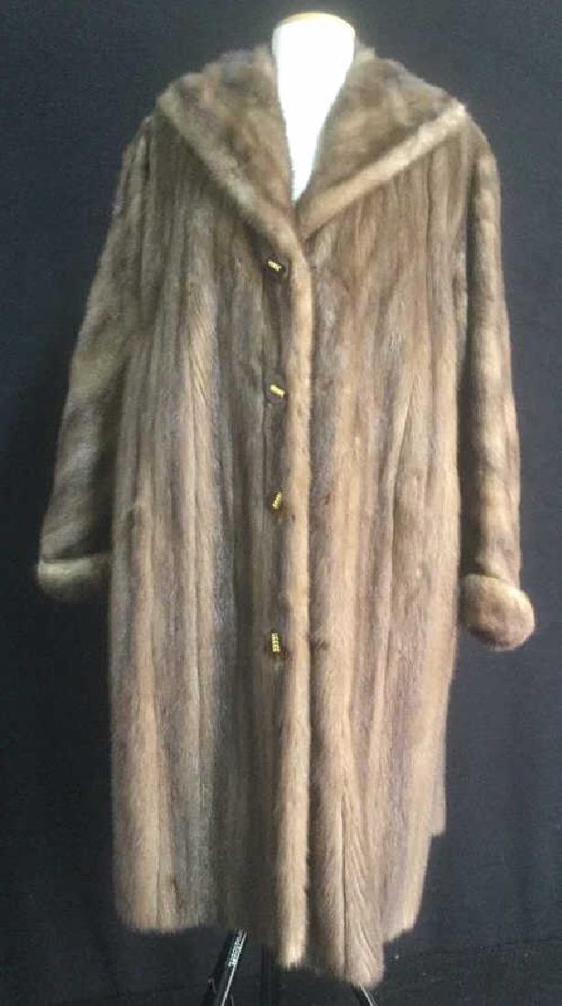 Vintage Ladies Mid Length Genuine Fur Coat (1 of 10)