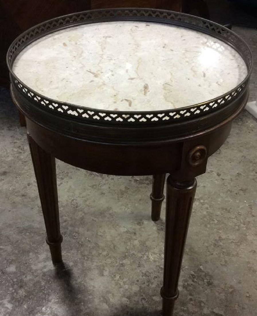 Marble Top Circular End Table (1 of 7)