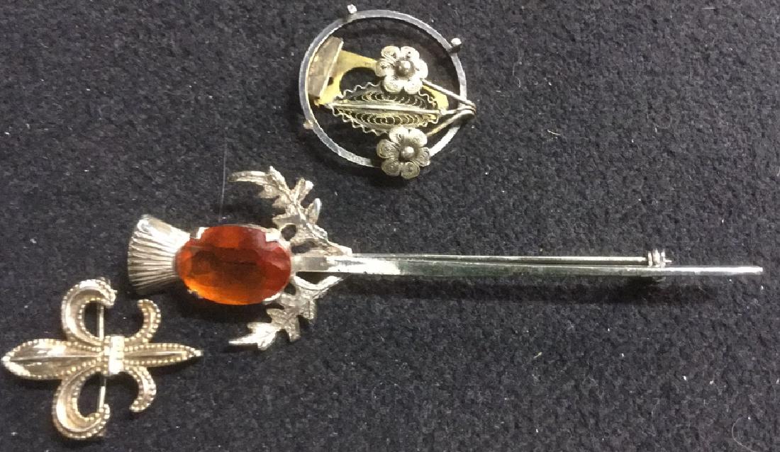 Group Lot 3 Vintage Sterling Silver Brooches (1 of 10)
