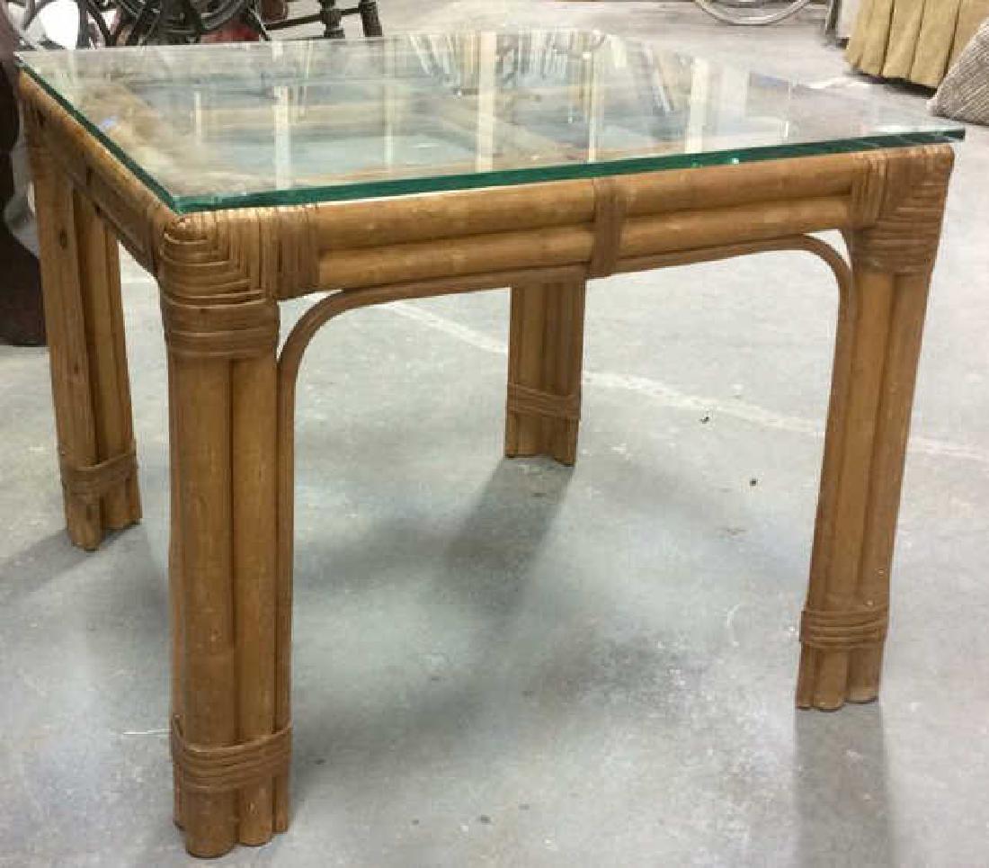 Vintage Bamboo Glass End Table (1 of 6)