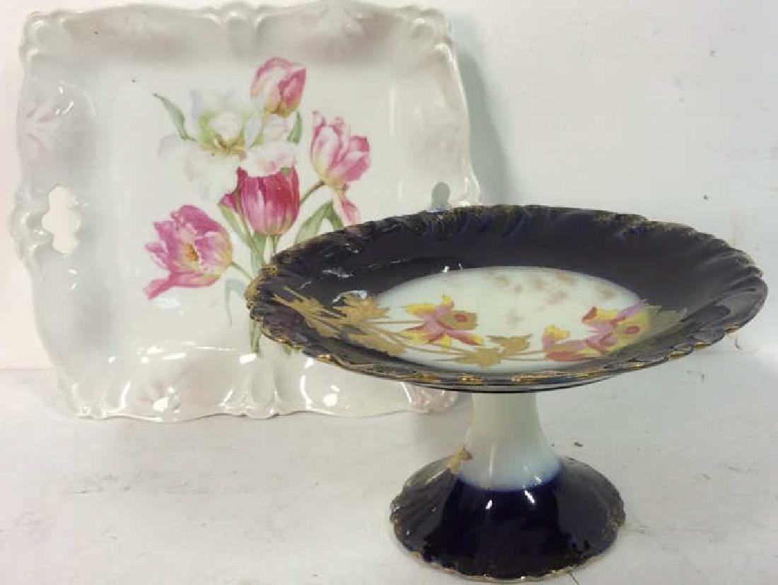 French Porcelain Platter and Footed Bowl (1 of 8)