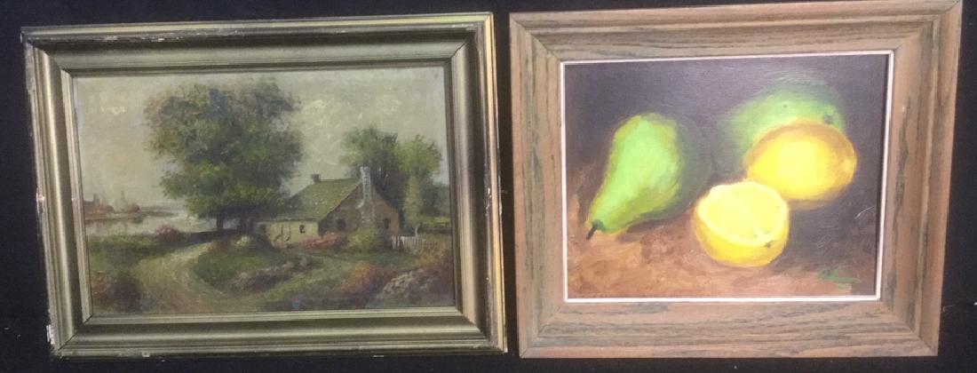Lot 2 Original Oil on Canvas Framed Signed Artwork (1 of 9)