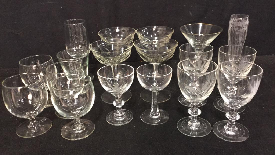 Group Lot Assorted Crystal And Glass Stemware (1 of 7)