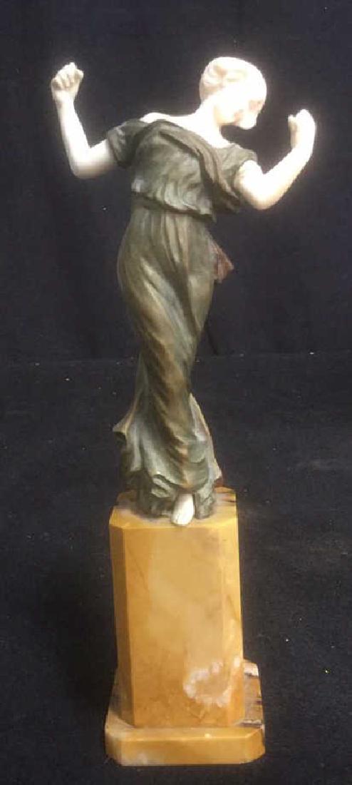 Art Nouveau Signed Female Sculpture Marble Base (1 of 8)