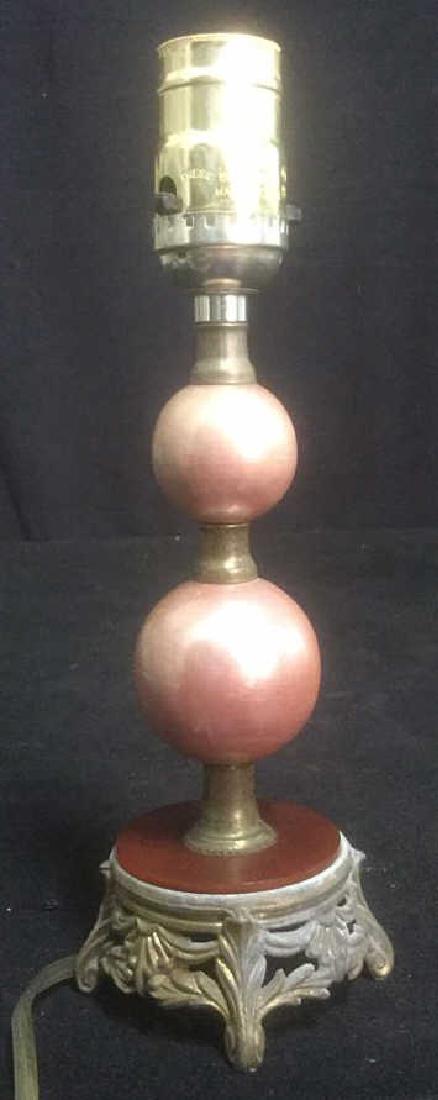 Pink Opalescent Vintage Bureau Table Lamp (1 of 4)