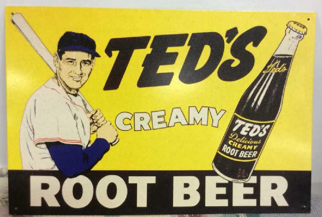 vintage Baseball Ad Teds Creamy Root Beer (1 of 8)