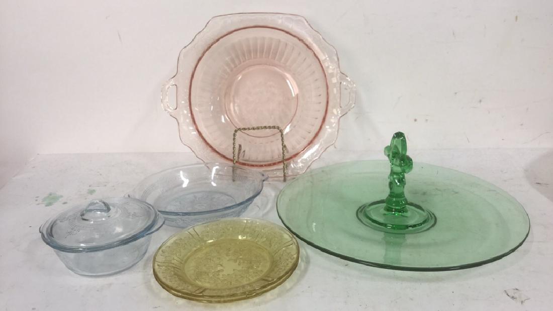 Group Lot 6 Depression Era Mixed Color Glassware (1 of 8)