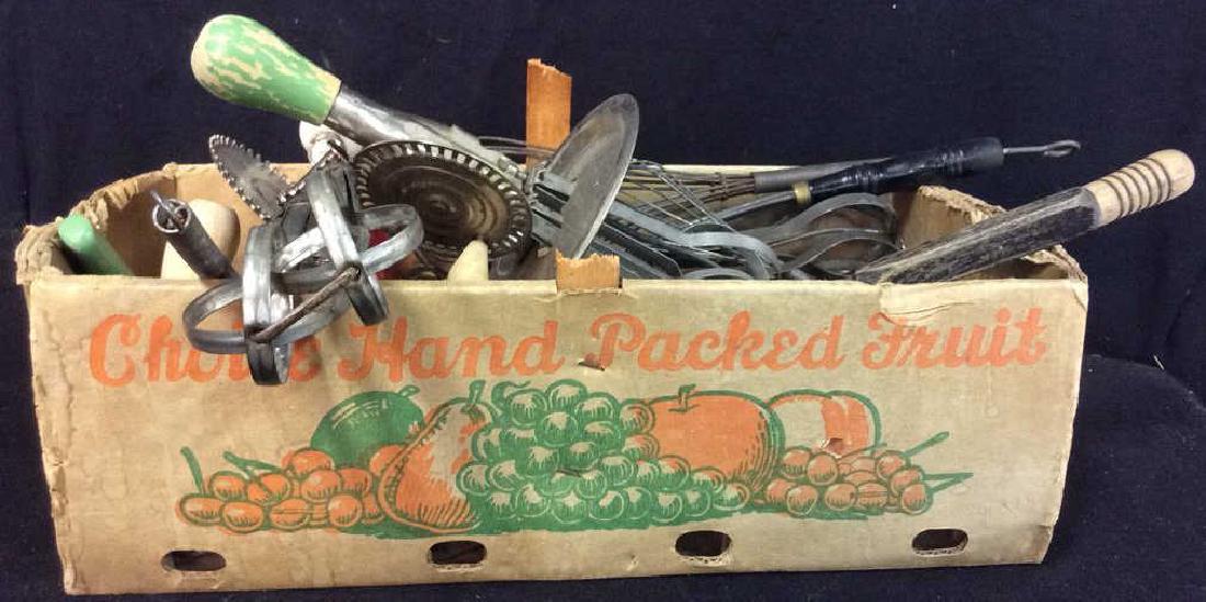 Box Lot Vintage Antique Kitchen Tools (1 of 5)