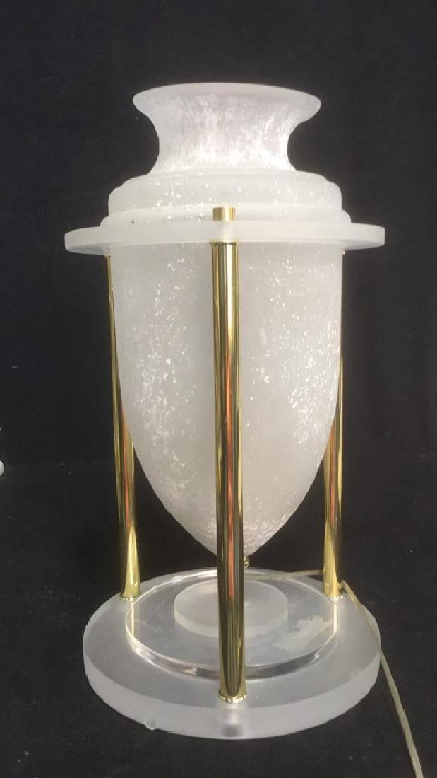 Contemporary Frosted Textured Table Lamp (1 of 5)